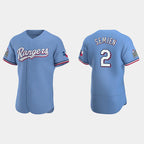 Texas Rangers #2 Marcus Semien Light Blue Fedasgoge Flex Base Stitched Jersey