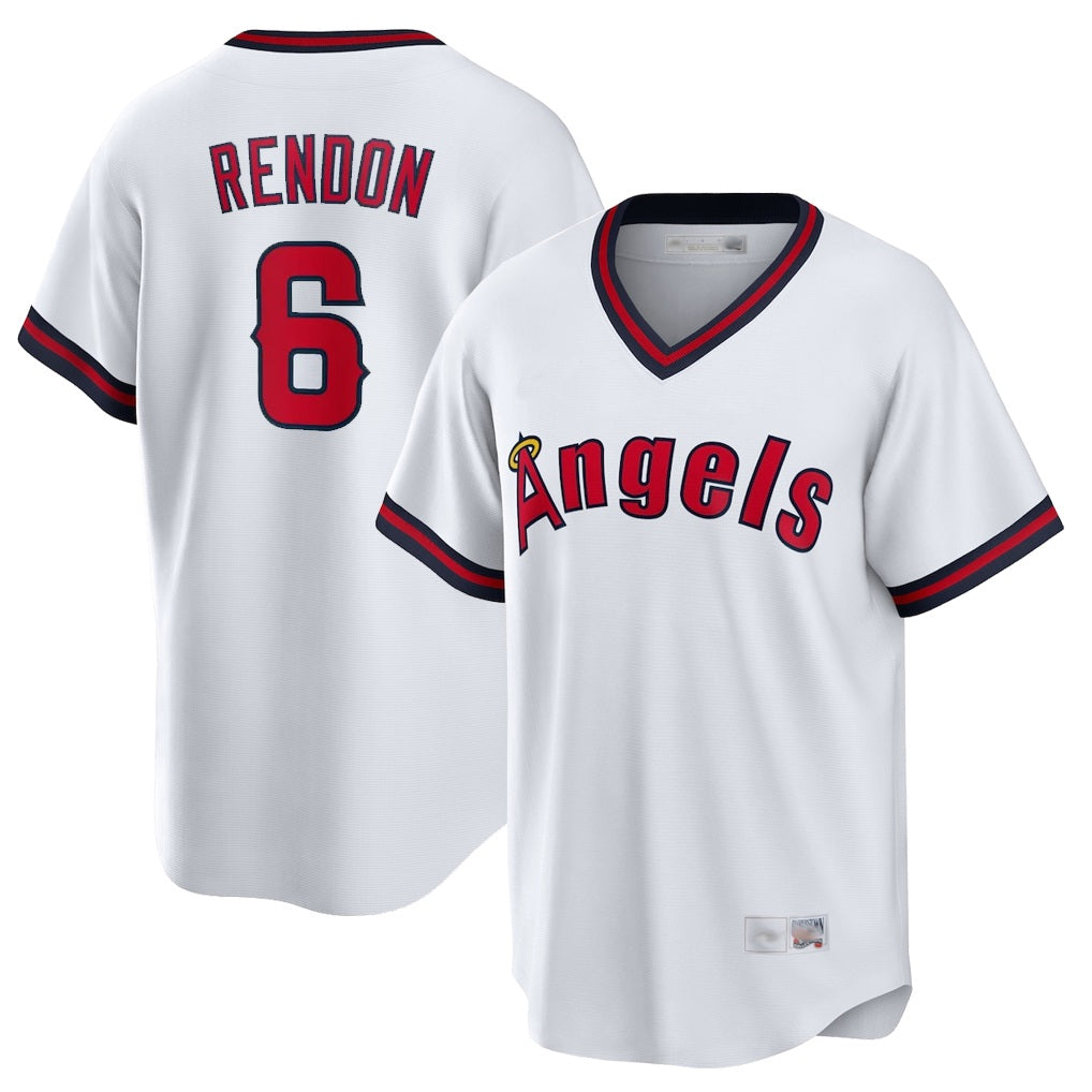 Los Angeles Angels #6 Anthony Rendon Player White Fedasgoge T-shirt Home Game Stitched Jerseys