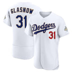 Los Angeles Dodgers #31 Tyler Glasnow White Fedasgoge 2026 Gold Collection Authentic Jersey