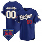 Custom Los Angeles Dodgers 2024 Spring Training Patch Vapor Premier Limited Jersey ¨C Royal Fedasgoge