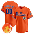 Custom Philadelphia Phillies x Dragon Ball Orange Fedasgoge Vapor Premier Limited Jersey - All Stitched
