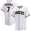 Arizona Diamondbacks #7 Corbin Carroll White Fedasgoge Cool Base Stitched Jersey 2