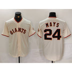 San Francisco Giants #24 Willie Mays Cream Fedasgoge 2024 Home Limited Stitched Jersey