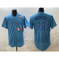 Toronto Blue Jays #11 Bo Bichette Blue Fedasgoge 2025 World Series Flex Base Stitched Jersey