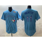 Toronto Blue Jays #11 Bo Bichette Blue Fedasgoge 2025 World Series Flex Base Stitched Jersey