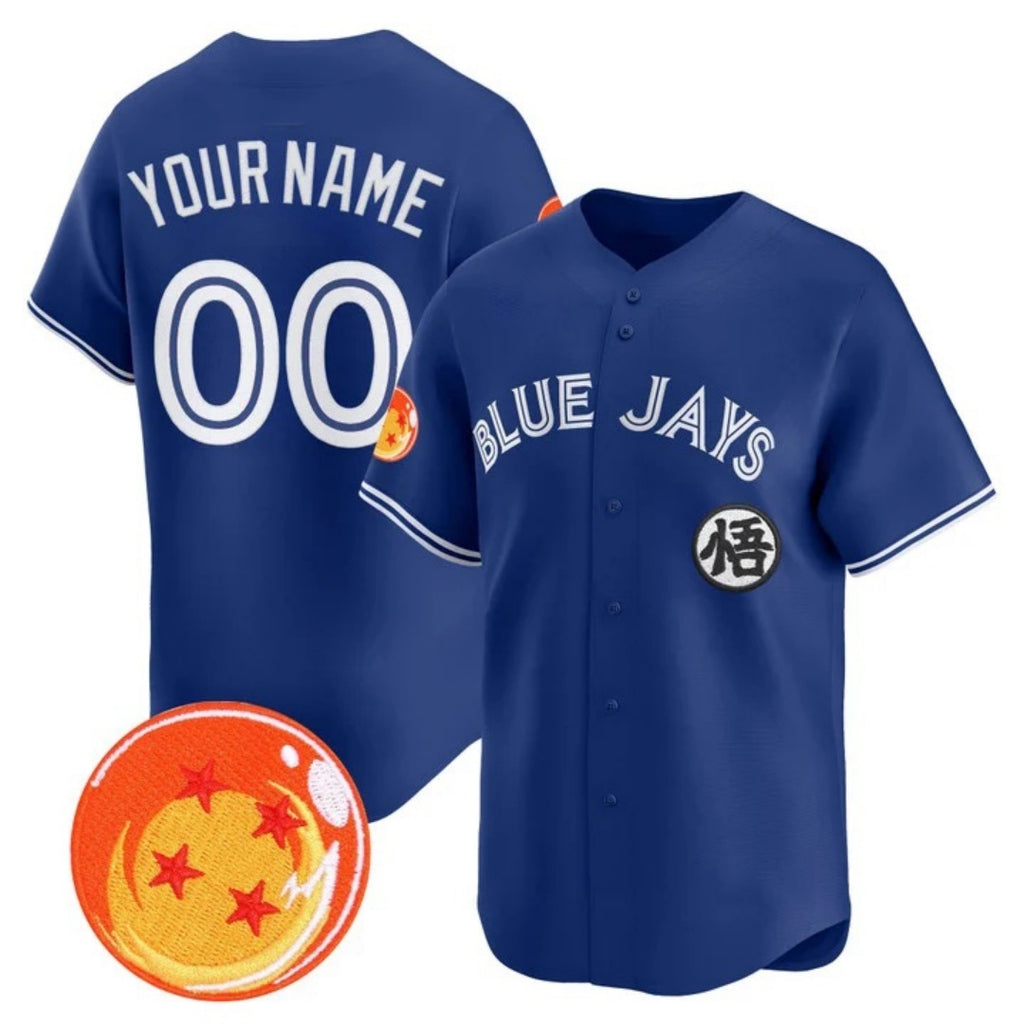 Custom Toronto Blue Jays x Dragon Ball Royal Fedasgoge Vapor Premier Limited Jersey - All Stitched