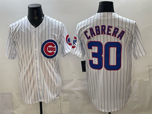 Chicago Cubs #30 Edward Cabrera White Fedasgoge 2026 Cool Base Stitched Jersey