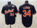 Detroit Tigers #34 Chet Lemon Black Fedasgoge 2026 Alternate USA 250' Patch Vapor Premier Limited Stitched Jersey