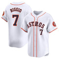 Houston Astros #7 Craig Biggio Player White Fedasgoge Home Limited Stitched Jerseys