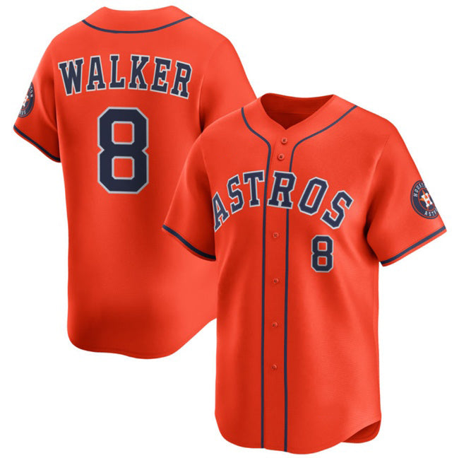 Houston Astros #8 Christian Walker Orange Fedasgoge 2025 Alternate Limited Stitched Jersey