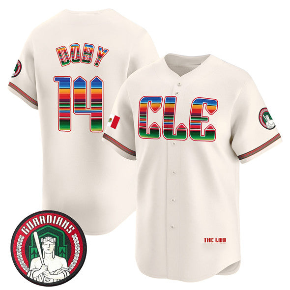 Cleveland Guardians #14 Larry Doby Cream Fedasgoge Mexico Vapor Premier Limited Stitched Jersey