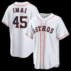 Houston Astros #45 Tatsuya Imai White Fedasgoge Home Replica Jersey