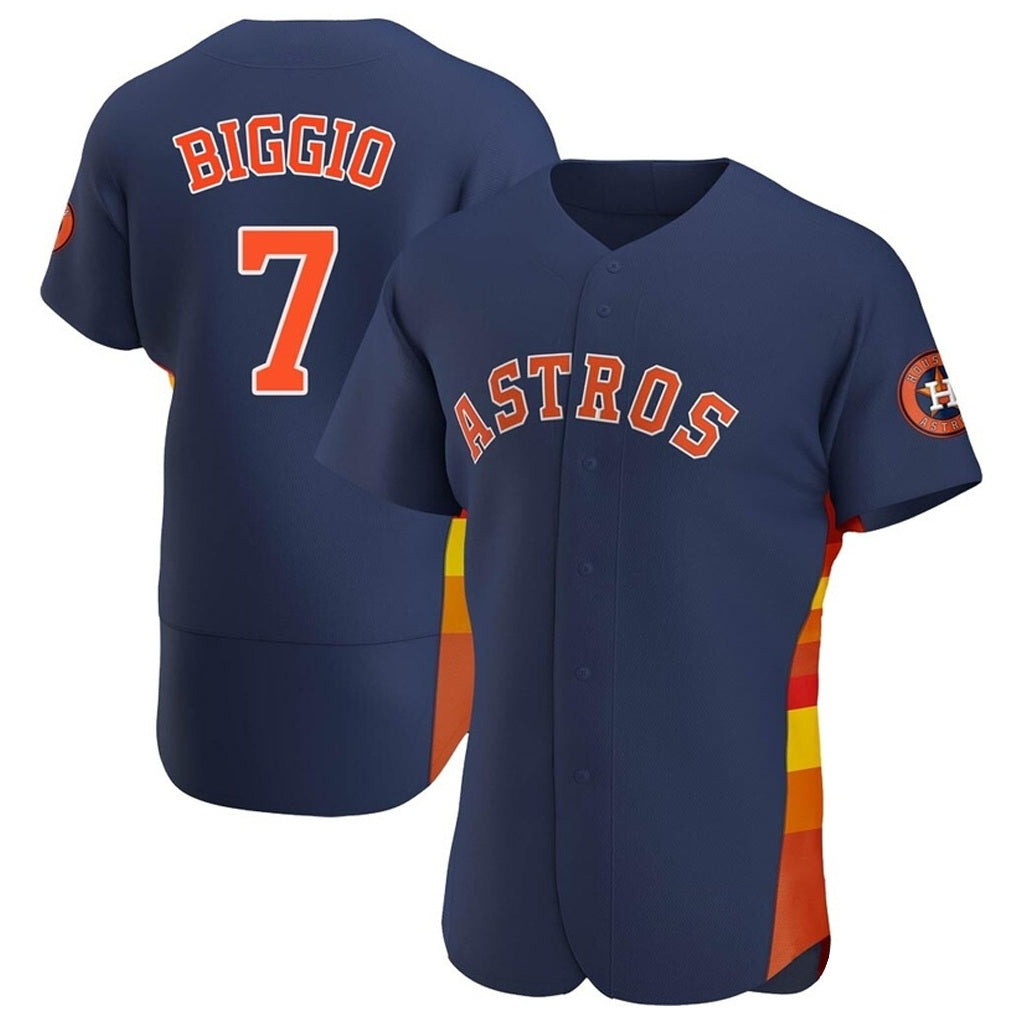 Houston Astros #7 Craig Biggio Player Navy Fedasgoge Home Limited Elite Stitched Jerseys