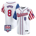 Baltimore Orioles #8 Cal Ripken Player White Fedasgoge USA 250 Independence Day Vapor Premier Limited Home Game Stitched Jerseys