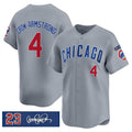 Chicago Cubs #4 Pete Crow-Armstrong Gray Fedasgoge 'Ryne Sandberg Tribute' Vapor Limited V3 Stitched Jersey