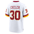 W.Commanders #30 Austin Ekeler White Fedasgoge Game Jersey