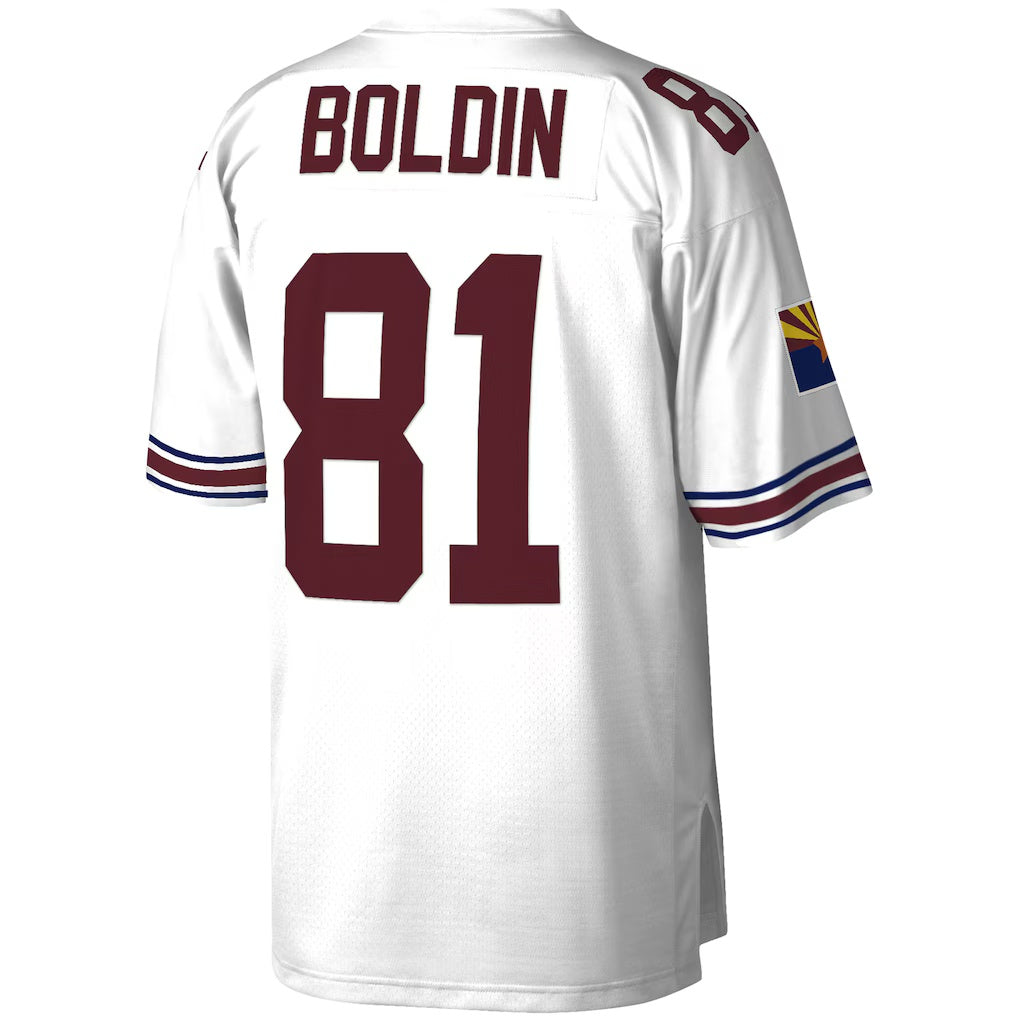 A.Cardinals #81 Anquan Boldin Mitchell & Ness White Fedasgoge Legacy Replica Jersey