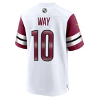 W.Commanders #10 Tress Way White Fedasgoge Game Jersey