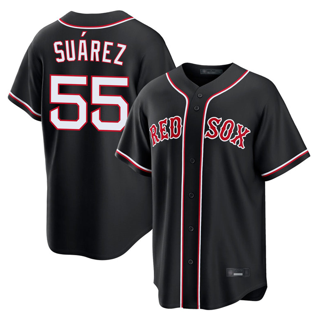 Boston Red Sox #55 Ranger Suarez Player Black Fedasgoge Out Home Game Stitched Jerseys