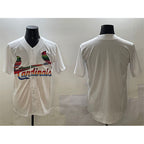 St. Louis Cardinals Blank White Fedasgoge Cool Base Stitched Jersey