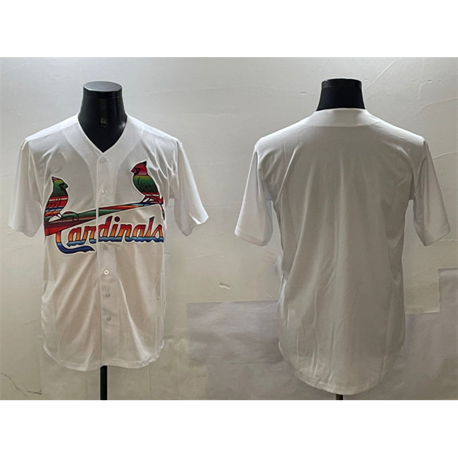 St. Louis Cardinals Blank White Fedasgoge Cool Base Stitched Jersey