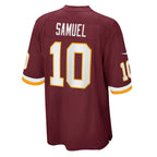 W.Football Team #10 Curtis Samuel Burgundy Fedasgoge Game Player Jersey