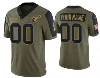 Custom A.Cardinals Olive Fedasgoge ACTIVE PLAYER 2021 Salute To Service Limited Stitched Jersey