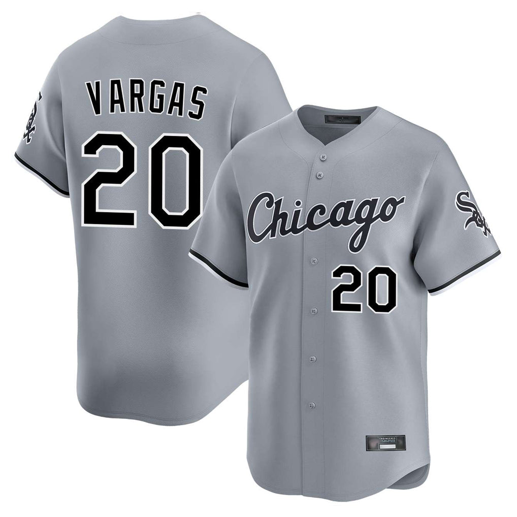 Chicago White Sox #20 Miguel Vargas Player Gray Fedasgoge Road Limited Home Stitched Jerseys