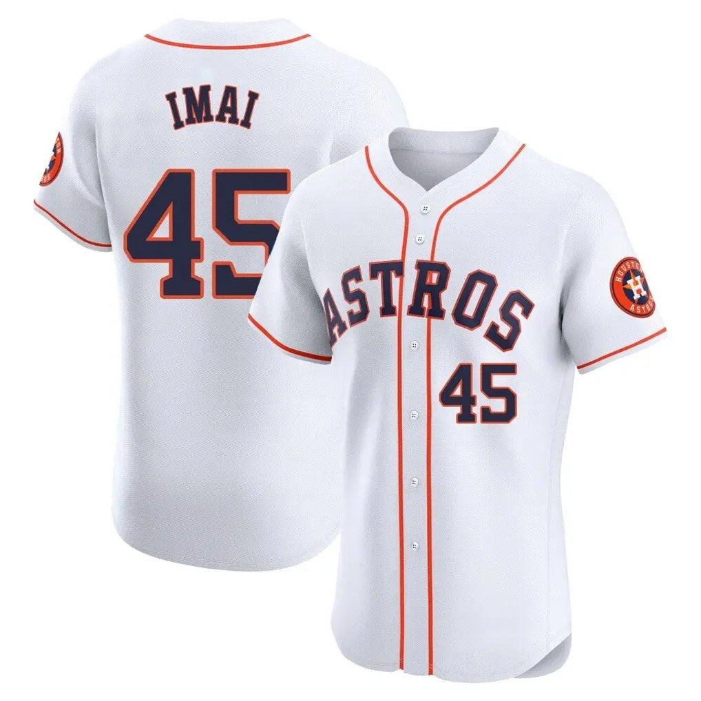 Houston Astros #45 Tatsuya Imai Player White Fedasgoge Limited Elite Home Stitched Jerseys