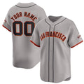 Custom San Francisco Giants Active Player Gray Fedasgoge Away Limited Stitched Jersey