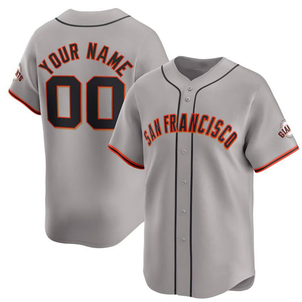 Custom San Francisco Giants Active Player Gray Fedasgoge Away Limited Stitched Jersey
