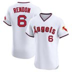 Los Angeles Angels #6 Anthony Rendon Player White Fedasgoge T-shirt Home Limited Elite Stitched Jerseys