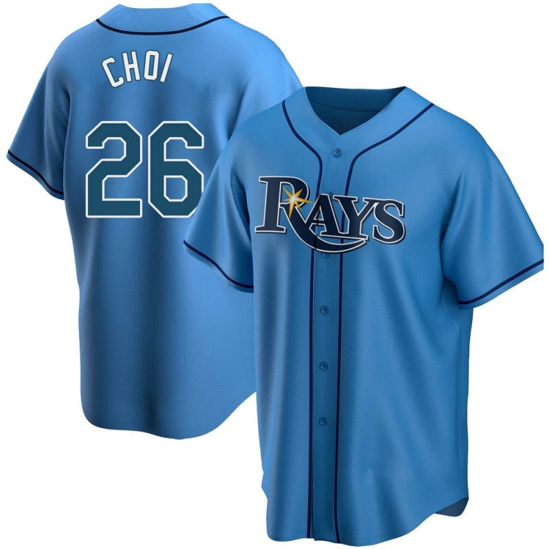 Tampa Bay Rays #26 Ji-Man Choi Replica Light Blue Fedasgoge Alternate Jersey