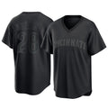 Cincinnati Reds #28 Eugenio Su¨¢rez Player Black Fedasgoge T-shirt Game Home Stitched Jerseys