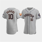 Houston Astros #10 Yuli Gurriel Gray Fedasgoge 60th Anniversary Flex Base Stitched Jersey