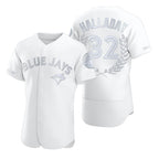 Toronto Blue Jays #32 Roy Halladay White Fedasgoge Flexbase Fashion Jersey