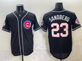 Chicago Cubs #23 Ryne Sandberg 150th Anniversary Black Fedasgoge Out Style Vapor Premier Limited Stitched Jersey
