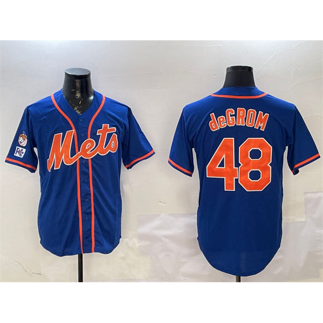 New York Mets #48 Jacob DeGrom Royal Fedasgoge 2025 Spring Training Cool Base Stitched Jersey