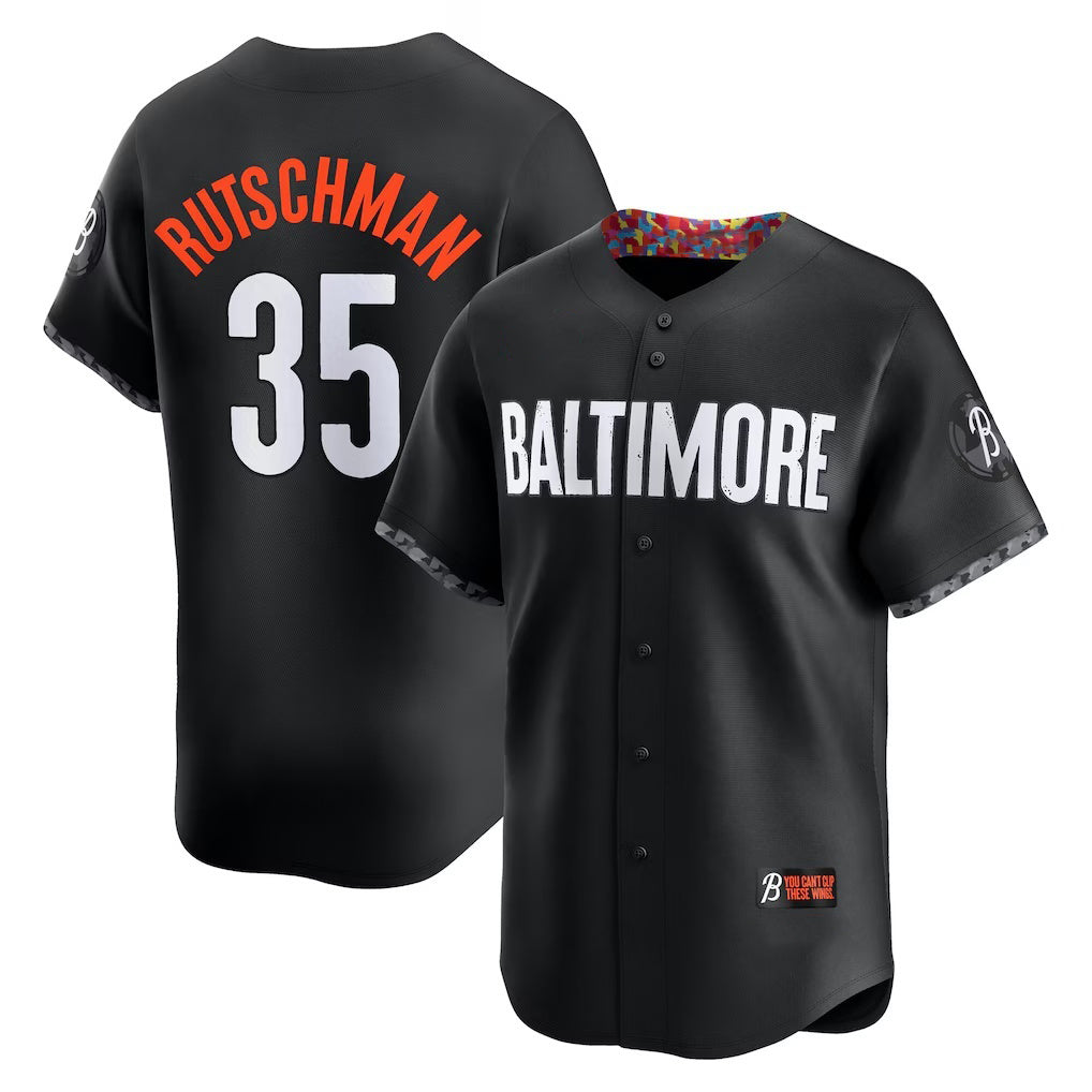 Baltimore Orioles #35 Adley Rutschman Black Fedasgoge City Connect Limited Player Jersey