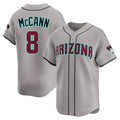 Arizona Diamondbacks #8 James McCann Player Gray Fedasgoge Road Limited Home Game Stitched Jerseys
