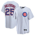 Chicago Cubs #25 Moises Ballesteros Player White Fedasgoge Game Home Stitched Jerseys