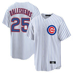 Chicago Cubs #25 Moises Ballesteros Player White Fedasgoge Game Home Stitched Jerseys