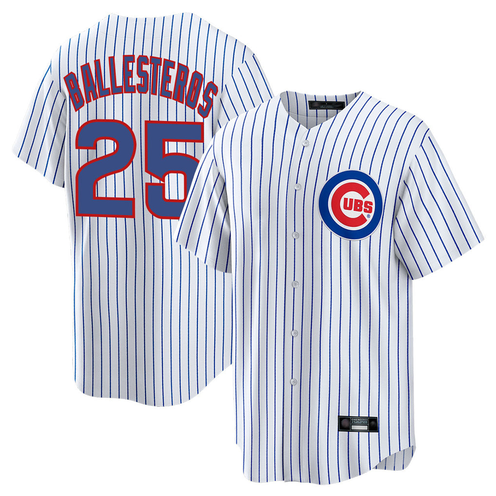 Chicago Cubs #25 Moises Ballesteros Player White Fedasgoge Game Home Stitched Jerseys