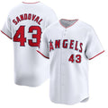 Los Angeles Angels #43 Patrick Sandoval White Fedasgoge Home Limited Stitched Jersey