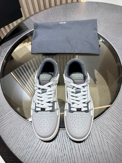 Amiri Leather Low-Top Fashion Sneakers - Casual Sports Shoes