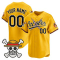 Custom Baltimore Orioles x One Piece Gold Fedasgoge Vapor Premier Limited Jersey - Stitched