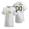 Custom Boston Red Sox White Fedasgoge Stitched Flex Base Edition Jersey