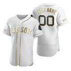 Custom Boston Red Sox White Fedasgoge Stitched Flex Base Edition Jersey