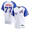 Atlanta Braves #77 Joe Jimenez Player White Fedasgoge City Connect Limited Home Game Stitched Jerseys