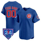 Custom Chicago Cubs 2024 Spring Training Patch Vapor Premier Limited Jersey V2 ¨C Royal Fedasgoge